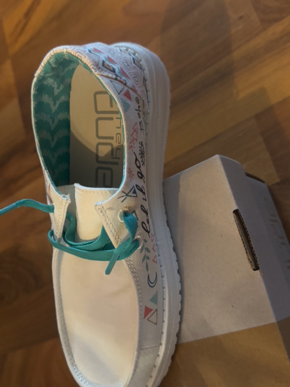 Hey Dude Wendy Doodle Star White Flats - Picture 7 of 14